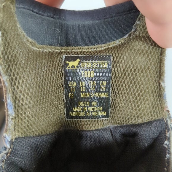 Irish Setter 1888 VaprTrek Waterproof Hunting Boots Sz 11 E2 Scent Ban 400 Gram - Picture 7 of 10